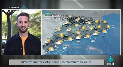 Sol, alguns núvol i més calor fins dissabte