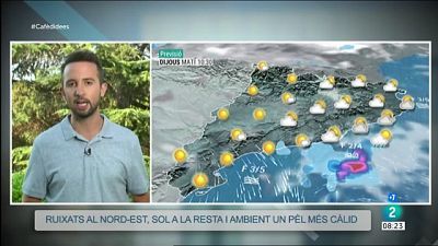 Sol, alguns ruixats al nord-est i ambient un pèl més càlid