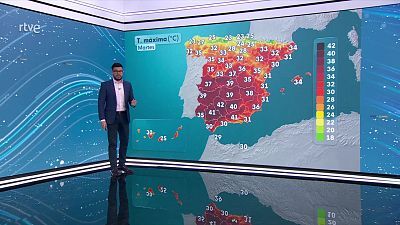 Ascenso notable de las temperaturas máximas en áreas de Andalucía, Aragón y Cataluña