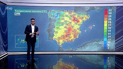 Calimas en buena parte de Península y Baleares