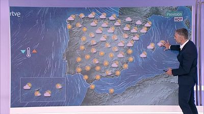 Chubascos localmente fuertes acompañados de tormenta en Cataluña y Baleares