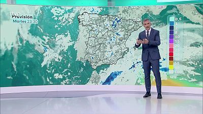 Chubascos tormentosos fuertes en Baleares. Precipitaciones fuertes y persistentes en oeste de Galicia