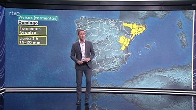 Chubascos y tormentas en los entornos de la cordillera Cantábrica, Pirineo occidental, norte de la Ibérica y en el norte y centro de Aragón