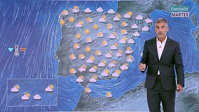 Chubascos y tormentas localmente fuertes en Andalucía occidental, interior este peninsular y Baleares