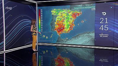 Chubascos y tormentas localmente fuertes en el interior del tercio norte y de la mitad este peninsular