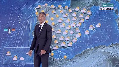 Chubascos y tormentas localmente fuertes en el tercio oriental peninsular y Baleares