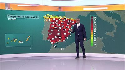 Chubascos y tormentas localmente fuertes en Pirineos, y en otros puntos del tercio este