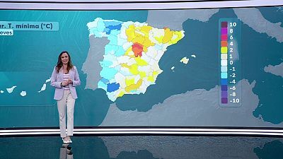 Descensos notables de temperaturas máximas en el oeste peninsular