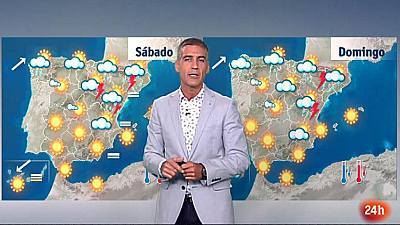 Fuertes tormentas en zonas del Ebro, sistema Ibérico y Pirineos