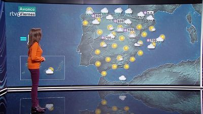 Heladas generalizadas en el interior peninsular. Probables chubascos fuertes en el norte de Mallorca