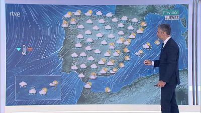 Intervalos de viento fuerte en el Cantábrico y área mediterránea