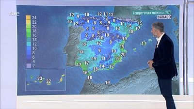 Intervalos de viento fuerte en los litorales del Cantábrico, sureste peninsular, bajo Ebro y Baleares