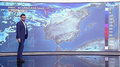 Intervalos de viento fuerte y/o rachas muy fuertes en el Estrecho y extremo norte de Galicia, sin descartarlos en Alborán