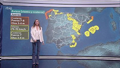 Intervalos de viento fuerte y rachas muy fuertes en amplias zonas de la Península y Baleares.