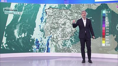 Intervalos fuertes de viento del sur en el litoral atlántico de Galicia