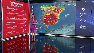 Intervalos nubosos aumentando a nuboso en el norte de Galicia y el área cantábrica, con probabilidad de precipitaciones débiles