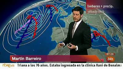 Intervalos nubosos en el este de Baleares y Cataluña y oeste de Galicia