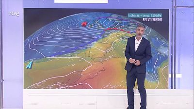 Intervalos y/o rachas de viento fuerte en las islas occidentales de Canarias