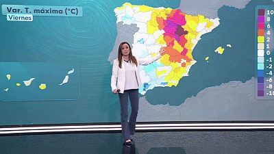 Las máximas aumentan en los archipiélagos, Cantábrico y tercio nordeste peninsular, donde serán notables