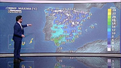 Las máximas aumentarán en la mitad sureste peninsular y Baleares, notablemente en zonas de Cataluña