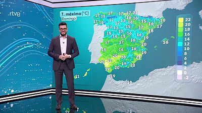 Las máximas tienden a descender en la mayor parte del país, exceptuando algunos aumentos en distintos puntos