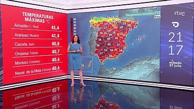 Las temperaturas máximas descenderán en el tercio oeste peninsular y Canarias