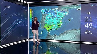 Las temperaturas máximas subirán en los sistemas montañosos peninsulares, y bajarán en gran parte de la mitad oeste peninsular y en el área mediterránea