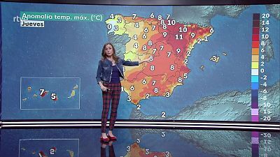 Las temperaturas máximas tenderán a subir en la mayor parte de la Península y en ambos archipiélagos