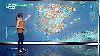 Las temperaturas mínimas suben en áreas del centro y norte, manteniéndose algunas heladas débiles en Pirineos