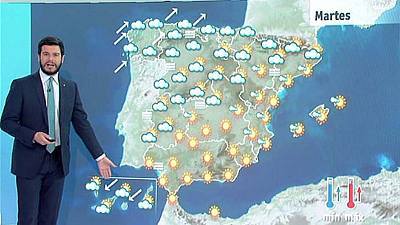 Lluvia fuerte en Galicia y temperaturas cálidas en el Mediterráneo
