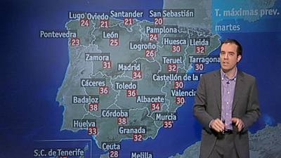 Lluvias en Cataluña y temperaturas altas en Extremadura y Andalucía