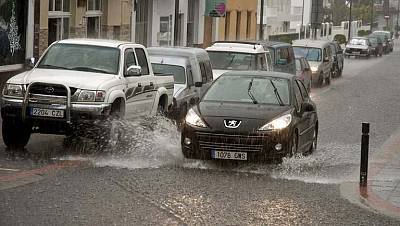 Lluvias fuertes en el oeste de Andalucía y del Sistema Central