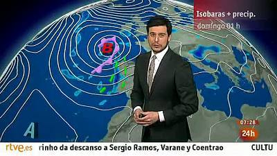 Lluvias fuertes en el oeste Galicia, norte de Extremadura y entorno del Estrecho