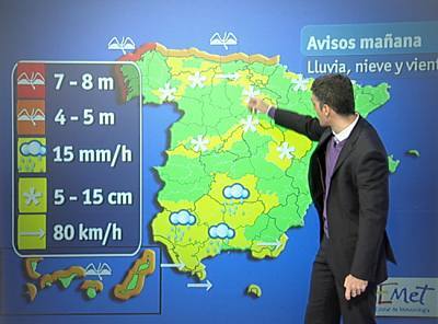 Lluvias fuertes o persistentes en Galicia, Extremadura y Andalucía