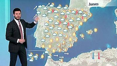 Lluvias intensas en la mitad norte y tormentas fuertes en Aragón y Cataluña