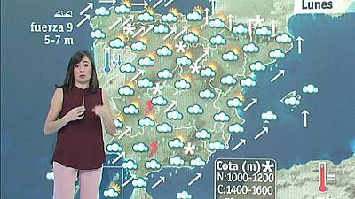 Lluvias intensas y fuerte viento en casi toda España