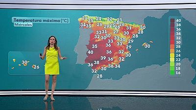 Máximas con pocos cambios o aumento moderado en Península y Baleares, en Canarias se inicia un descenso