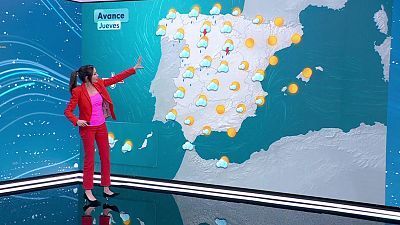 Máximas en descenso en tercio sur peninsular y áreas mediterráneas, en aumento en el resto