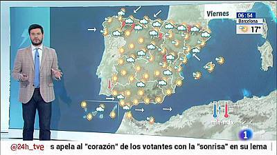 Nubes en el cuadrante noroeste y temperaturas en ascenso en Andalucía