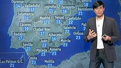 Nubes en Galicia y la zona norte y despejado en el resto