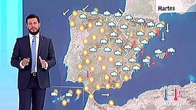 Persisten las tormentas en el noreste y Baleares