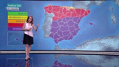 Posibilidad de tormentas localmente fuertes en el este de Cataluña y Baleares. Intervalos de viento fuerte en el valle del Ebro, Ampurdán y Canarias