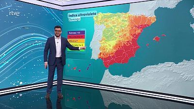 Precipitaciones en la mitad occidental, interior del tercio oriental y Baleares