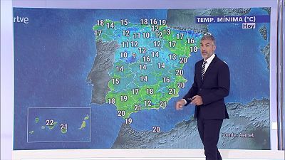 Precipitaciones en sierras del sudeste y localmente fuertes en el área del Estrecho