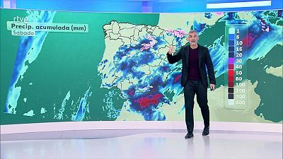 Precipitaciones fuertes con tormenta en el suroeste y Alborán