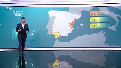 Precipitaciones fuertes en cabo de la Nao, Extremadura, Estrecho y Canarias