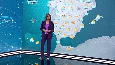 Precipitaciones fuertes en cumbres y medianías de La Palma, viento fuerte del oeste en las islas Canarias occidentales