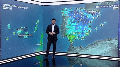 Precipitaciones fuertes en las islas occidentales canarias