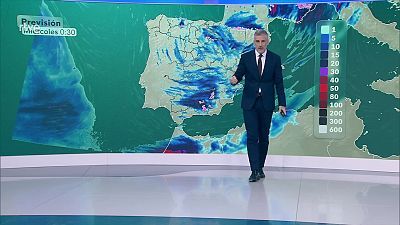 Precipitaciones fuertes y/o persistentes, con tormentas, en Andalucía, persistentes en sistema Central oeste