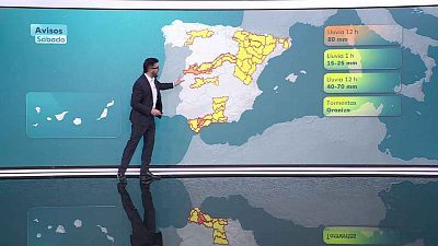 Precipitaciones fuertes y persistentes en Andalucía occidental y central, Ceuta, Pirineos, sistema Central, golfo de Cádiz y puntos de Alborán